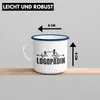 Trendation - Logopädin Herzschlag Emaille Tasse Geschenk Produktbild-Vorschau 3