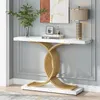 Konzolový stolík HOGA-F1676, 96,9 x 29,8 x 81,4 cm, mramor, Náhľad obrázku produktu 4