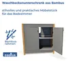 osoltus Unterschrank Waschbeckenunterschrank Bambus / Grau Produktbild-Vorschau 4