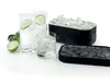 An ice box with ice cubes, an ice cube tray, and glasses with ice and lime slices. Podgląd zdjęcia produktu