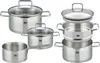 Kochtopf-Set - Edelstahl 18/8 - mit Glasdeckel Produktbild-Vorschau 1