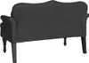 The back view of a black Chesterfield sofa. Náhľad obrázku produktu