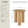 tectake® Beistelltisch Sisi, rund, Beine aus Massivholz Produktbild-Vorschau 5
