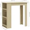 vidaXL Barový stůl s policí Dub Sonoma 102x50x103,5 cm Náhled obrázku produktu 7