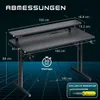 Five Stars® Gaming Schreibtisch - Computertisch - 100x50x75 Produktbild-Vorschau 4
