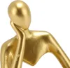 Denker Lesen Statue Harz sitzende Figur abstrakte Kunst Produktbild-Vorschau 8