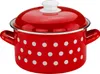 Bemus Emaille Kochtopf-Set DOTS 7tlg., rot mit weißen Produktbild-Vorschau 3