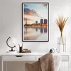 Gerahmtes Poster - Schwarzer Rahmen - Fluss Wolkenkratzer Produktbild-Vorschau 6