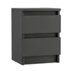Nachttisch Beistelltisch schwarz 30x28x41,2 cm - mit zwei Produktbild-Vorschau 1