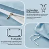 Bettwäsche Set 200x220 cm Mako Satin Baumwolle Hellblau Produktbild-Vorschau 6