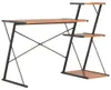 vidaXL Schreibtisch mit Regal Schwarz und Braun 116×50×93 Produktbild-Vorschau 7