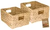 Aufbewahrungskorb faltbarer Korb geflochten aus Wasserhyazinthe Seegras 2er Set HMF 37241-S2 Größe L 36 x 28 x 20 cm vorne Produktbild-Vorschau