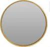 A round mirror with a golden frame is shown against a white background. Náhled obrázku produktu