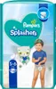 A package of Pampers Splashers swim diapers featuring a child wearing them on a beach. Podgląd zdjęcia produktu