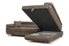 Ecksofa Aller L-form Schlafsofa in Braun Cord Eckcouch mit Produktbild-Vorschau 4
