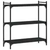 vidaXL Regał na książki 3 półki Czarny 80x30x86 cm Materiał Podgląd zdjęcia produktu 1