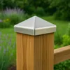 BURI 10x Edelstahl Pfostenkappe Pyramide 91x91mm Zaunkappe Produktbild-Vorschau 6