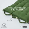 HOMESCAPES 6er Set Stuhlkissen 40x40 cm olivgrün – Produktbild-Vorschau 6