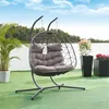 Fauteuil suspendu double 'Skense' avec support et coussin Voir les images du produit 1