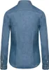 Kariban Damen Denim Bluse Jeanshemd Baumwolle Jacke Langarm Produktbild-Vorschau 2