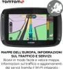 A TomTom navigation device displaying a map and route information, with a map of Europe in the background. Podgląd zdjęcia produktu