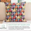 Selfitex 2er Set Bunte Couchkissen 50x50 cm, Sofakissen mit Produktbild-Vorschau 2