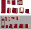Küchenzeile Vicco R-Line Rot Hochglanz/Goldkraft Eiche 300 Produktbild-Vorschau 7