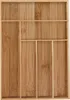 Relaxdays Besteckkasten, 6 Fächer, Bambus, Schubladenkasten Produktbild-Vorschau 1