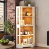 Armadio in vetro con illuminazione a LED, mobile angolare Anteprima dell’immagine prodotto 3