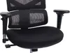 A close-up view of a black ergonomic office chair. Náhled obrázku produktu