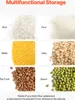 A collage of different food items and pet food, with text labels for each. Náhled obrázku produktu