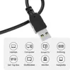 A USB A male to USB A male cable with icons representing various devices it can connect to. Produktbild-Vorschau