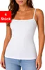 Spaghettitop 4er Pack Damen UNTERHEMD Tanktop Top - Weiß M Produktbild-Vorschau 1