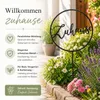 Gartenstab Metall Schwarz mit 'Zuhause' Schriftzug (30 cm), Produktbild-Vorschau 2