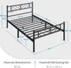 Yaheetech Łóżko metalowe Minimalistyczna rama łóżka z Podgląd zdjęcia produktu 2