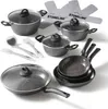 A collection of cookware and utensils arranged on a white background. Produktbild-Vorschau