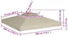 vidaXL Pavillon-Ersatzdach 310 g/m² Beige 3x3 m Produktbild-Vorschau 5