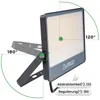 LUMILED LED Strahler Außen 100W 11000lm CCT 3000K 4000K Produktbild-Vorschau 5