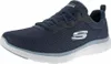 A single blue Skechers shoe is shown from a side angle against a white background. Voir les images du produit