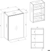 Szafka Łazienkowa Wisząca z Lustrem POLA Kaszmir 40x60 cm Podgląd zdjęcia produktu 6