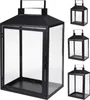 Laterne Metall Set 3 Stück Glas 44+35+28cm Produktbild-Vorschau 5