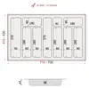 Sossai Besteckeinsatz Divio für Schubladen 80cm | 73 x 43 Produktbild-Vorschau 3