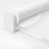 A close-up view of a white roller blind mechanism and fabric. Produktbild-Vorschau