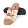 Ciabatte Donna Heyo in Sughero Profilate con Fibbia Beige Anteprima dell’immagine prodotto 1