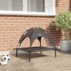 vidaXL Lettino per cani Marrone 63 x 49,5 x 60 cm Acciaio Anteprima dell’immagine prodotto 2