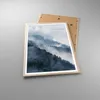 Gerahmtes Poster - Rahmen in heller Eiche - Berge Nebel Produktbild-Vorschau 3