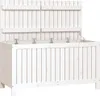 vidaXL Gartentruhe Weiß 121x55x64 cm Massivholz Kiefer - Produktbild-Vorschau 2