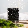 Kunststoff Weihnachtskugel schwarz - 24 Stück Ø 3cm Deko Produktbild-Vorschau 1