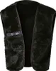 A black fleece vest is shown laid flat against a white background. Náhľad obrázku produktu