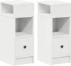 Two white bedside tables are shown side-by-side against a white background. Náhľad obrázku produktu